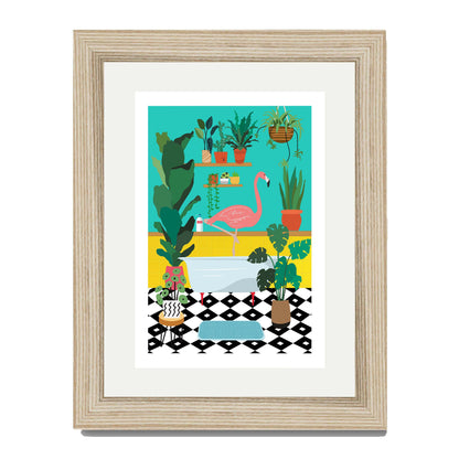 FLAMINGO BATHTIME | PRINT