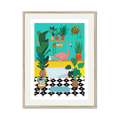 FLAMINGO BATHTIME | PRINT