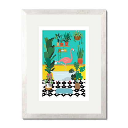 FLAMINGO BATHTIME | PRINT