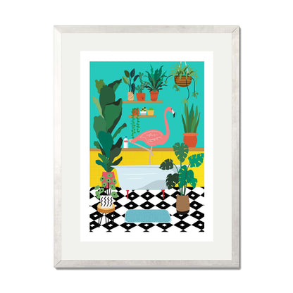 FLAMINGO BATHTIME | PRINT