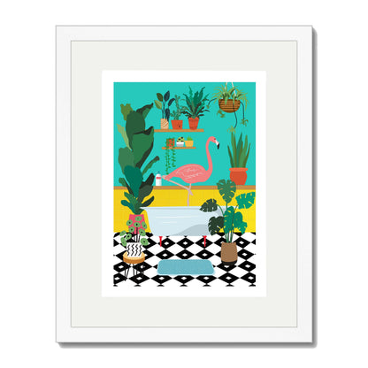 FLAMINGO BATHTIME | PRINT