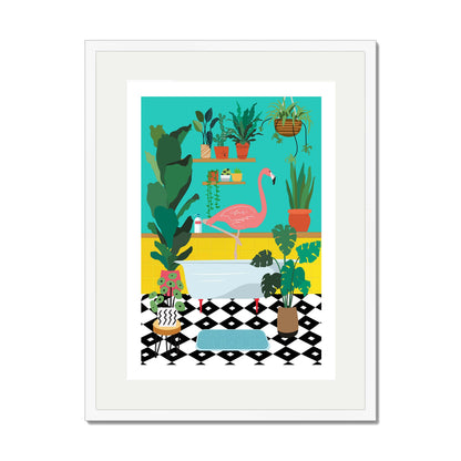 FLAMINGO BATHTIME | PRINT