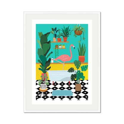 FLAMINGO BATHTIME | PRINT
