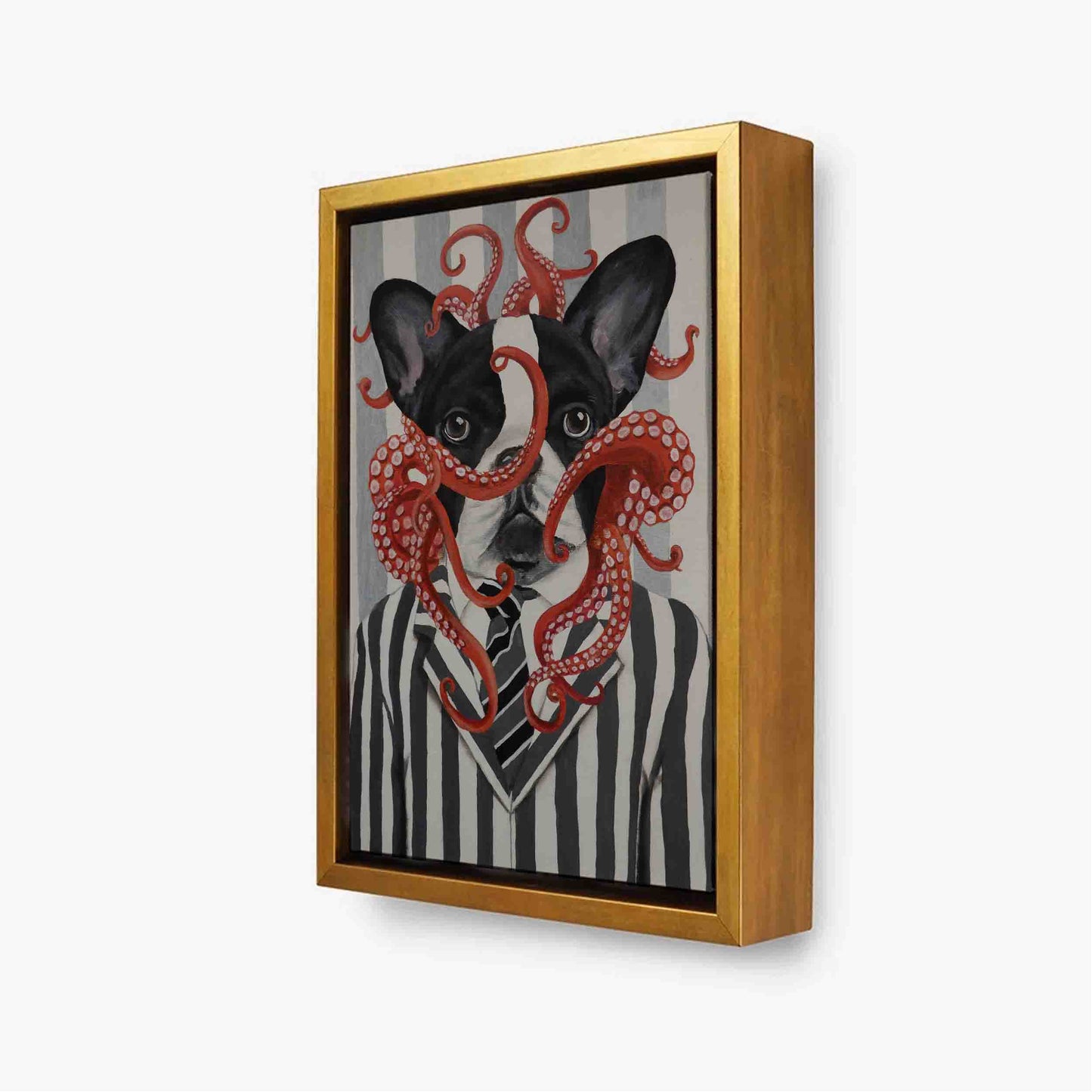 FRENCH BULLDOG WITH OCTOPUS | CANVAS