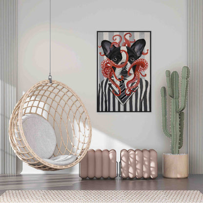 FRENCH BULLDOG WITH OCTOPUS | CANVAS