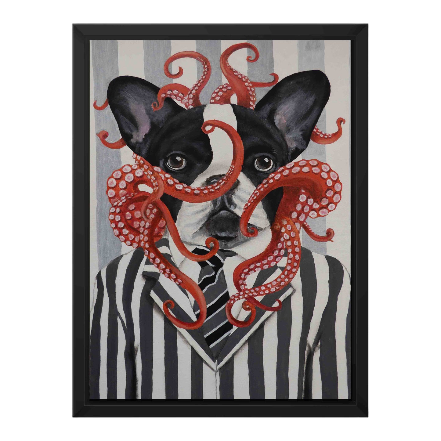 FRENCH BULLDOG WITH OCTOPUS | CANVAS