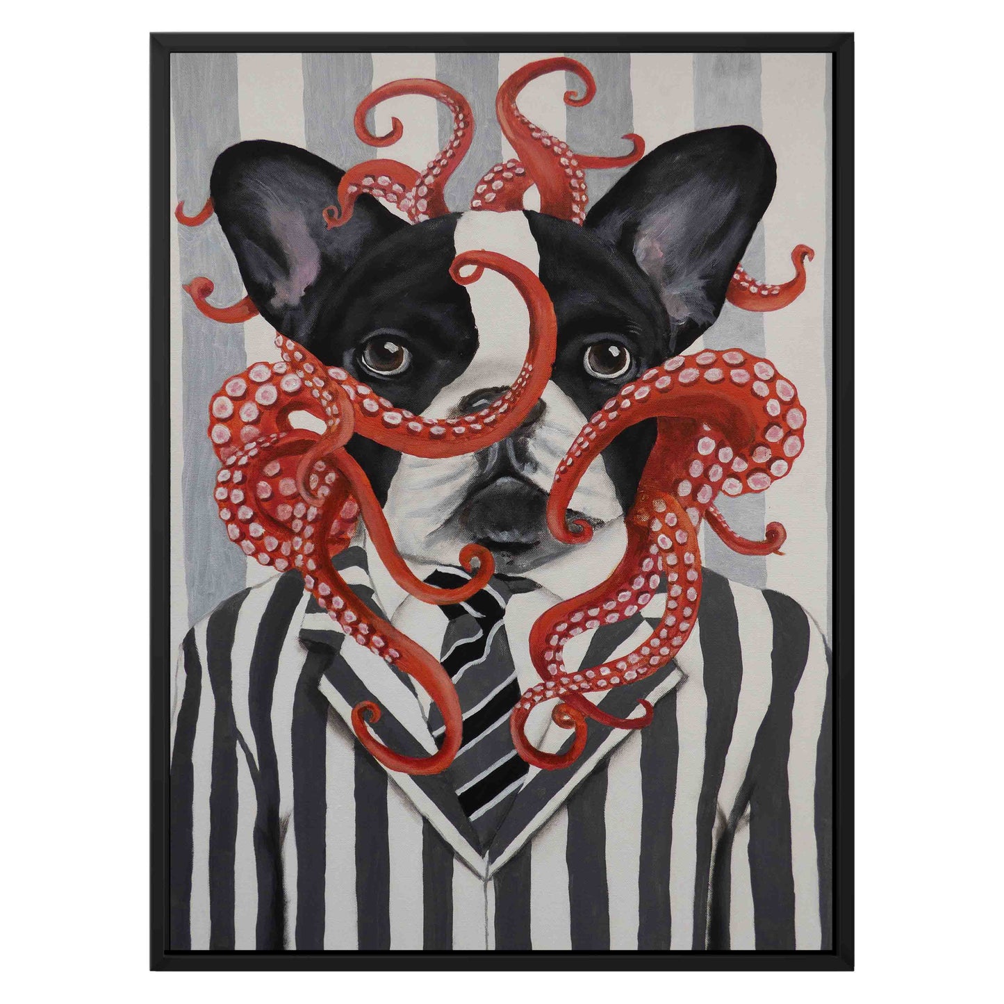 FRENCH BULLDOG WITH OCTOPUS | CANVAS