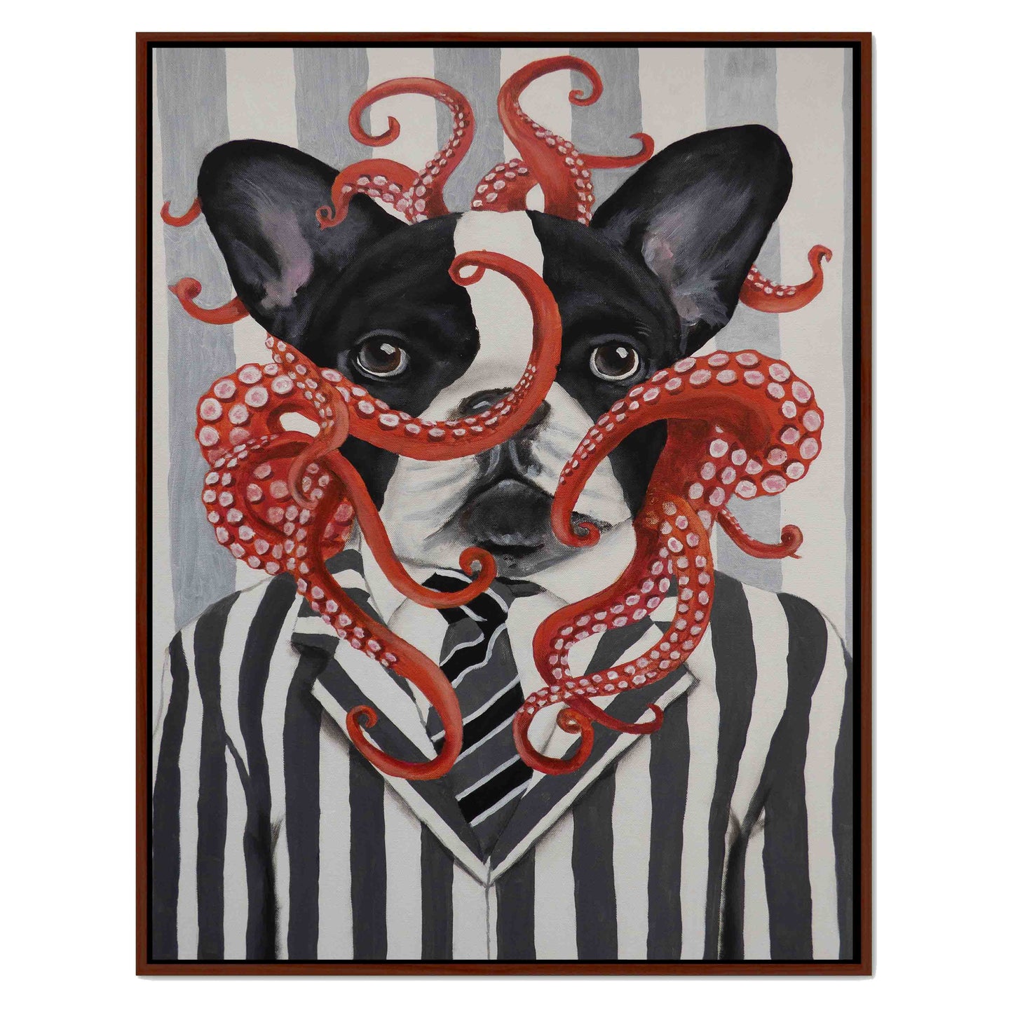 FRENCH BULLDOG WITH OCTOPUS | CANVAS