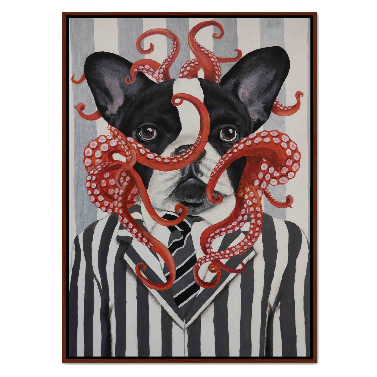 FRENCH BULLDOG WITH OCTOPUS | CANVAS