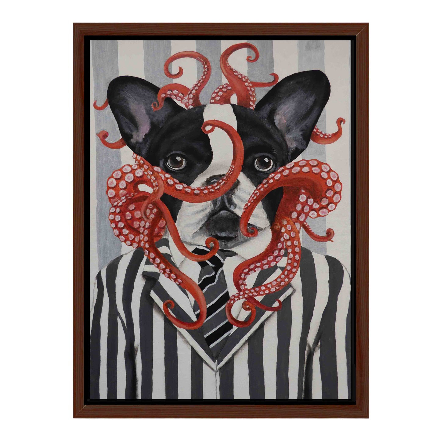 FRENCH BULLDOG WITH OCTOPUS | CANVAS