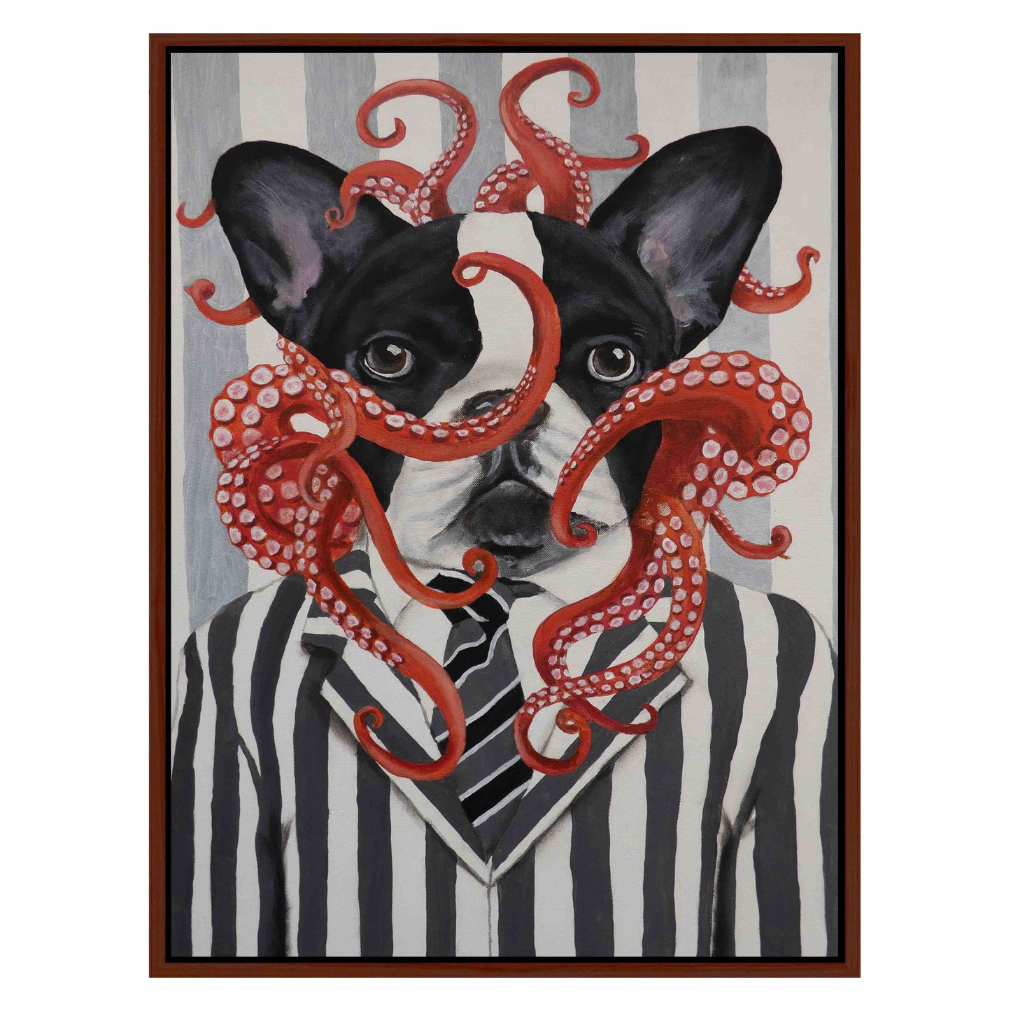 FRENCH BULLDOG WITH OCTOPUS | CANVAS