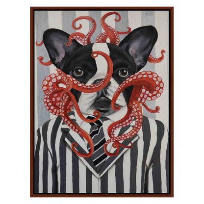 FRENCH BULLDOG WITH OCTOPUS | CANVAS