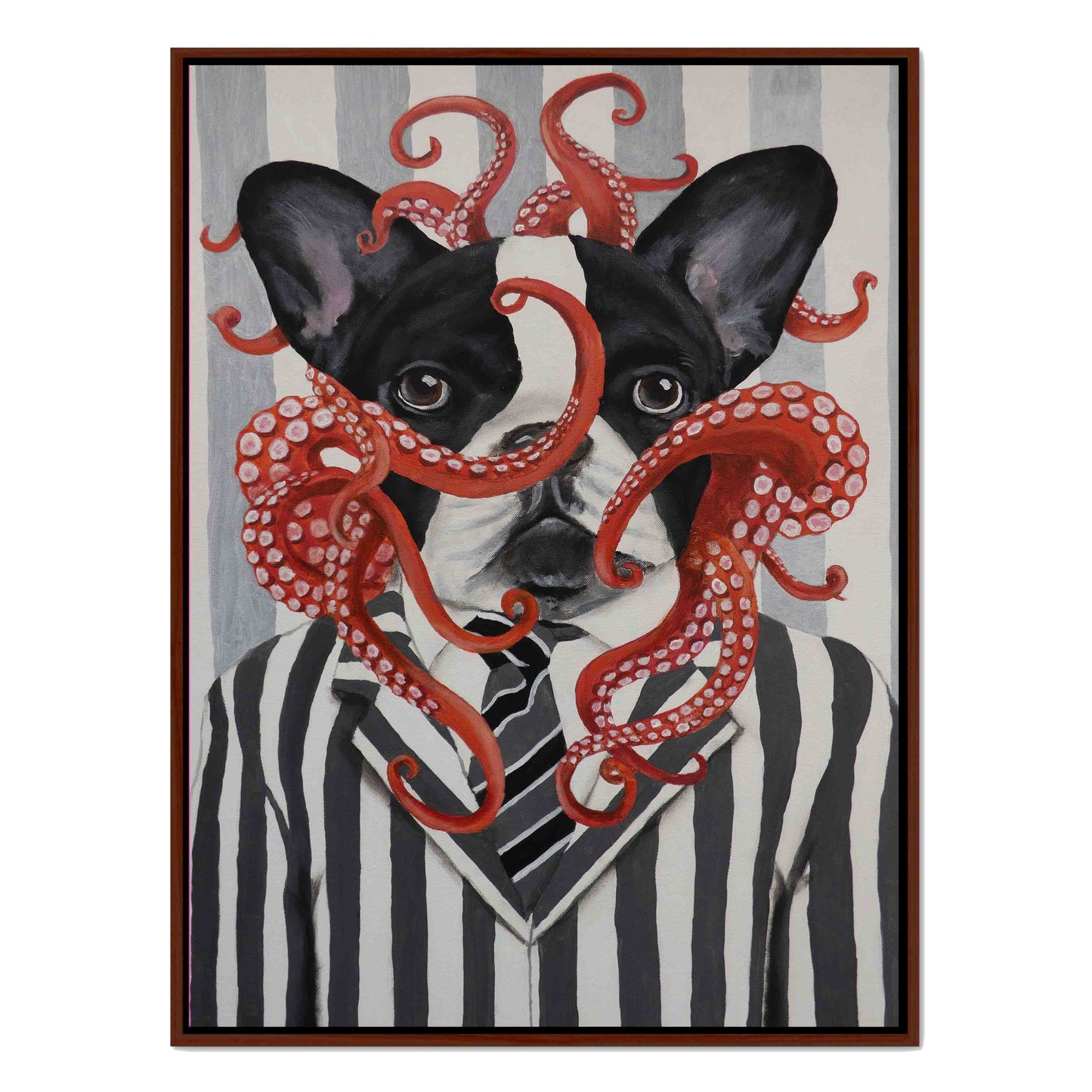 FRENCH BULLDOG WITH OCTOPUS | CANVAS
