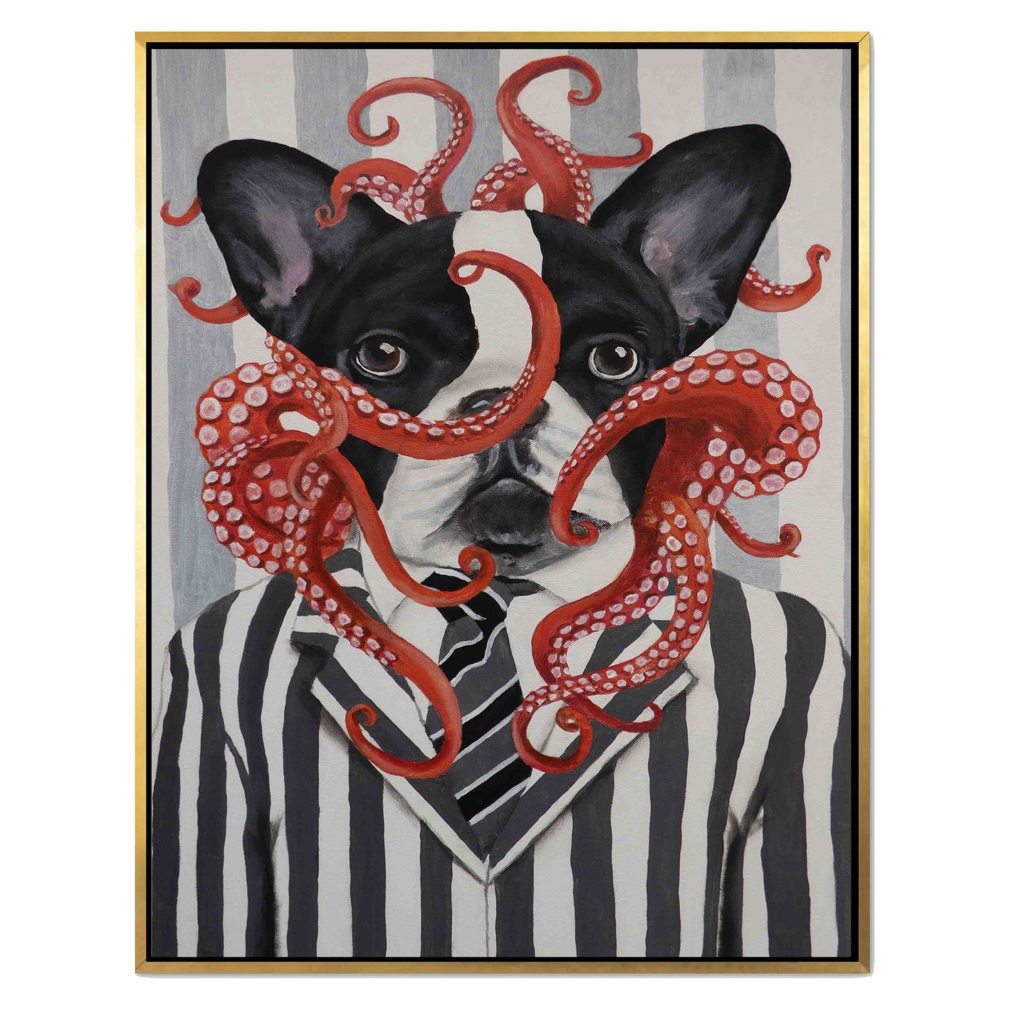 FRENCH BULLDOG WITH OCTOPUS | CANVAS
