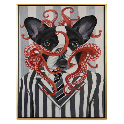 FRENCH BULLDOG WITH OCTOPUS | CANVAS