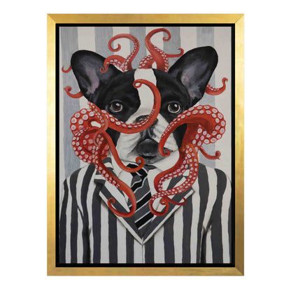 FRENCH BULLDOG WITH OCTOPUS | CANVAS