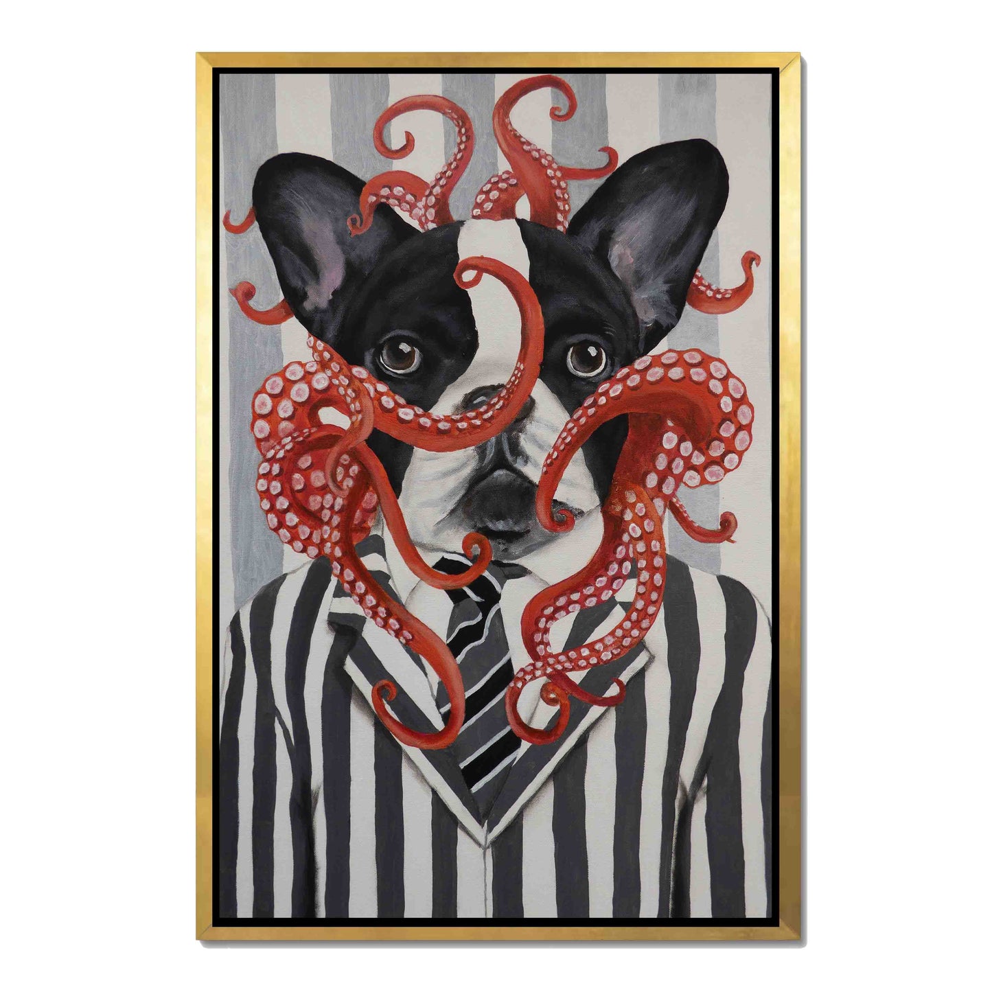 FRENCH BULLDOG WITH OCTOPUS | CANVAS