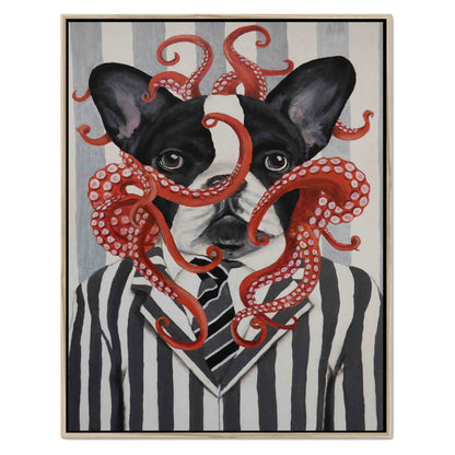 FRENCH BULLDOG WITH OCTOPUS | CANVAS