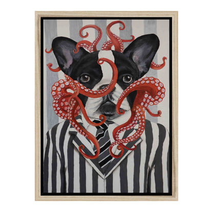 FRENCH BULLDOG WITH OCTOPUS | CANVAS