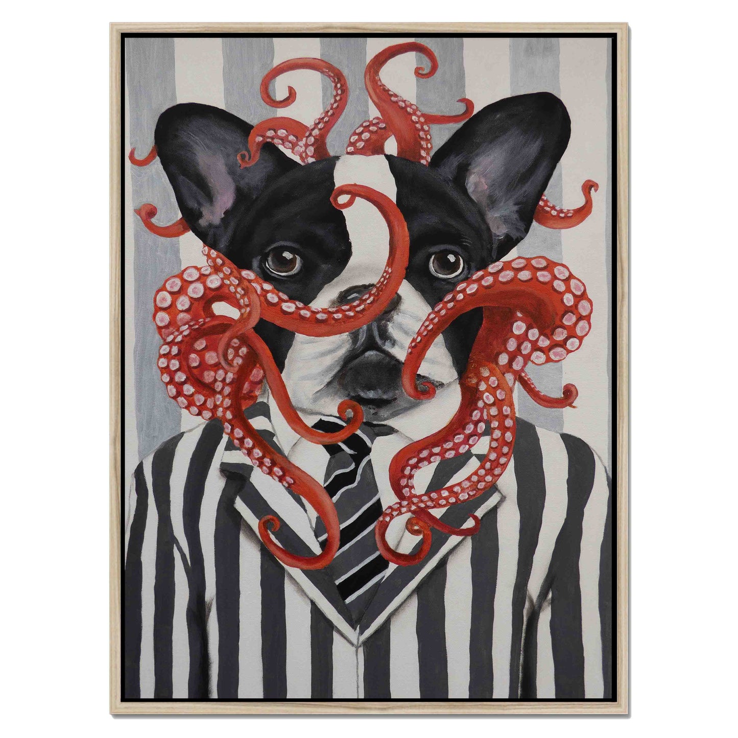 FRENCH BULLDOG WITH OCTOPUS | CANVAS