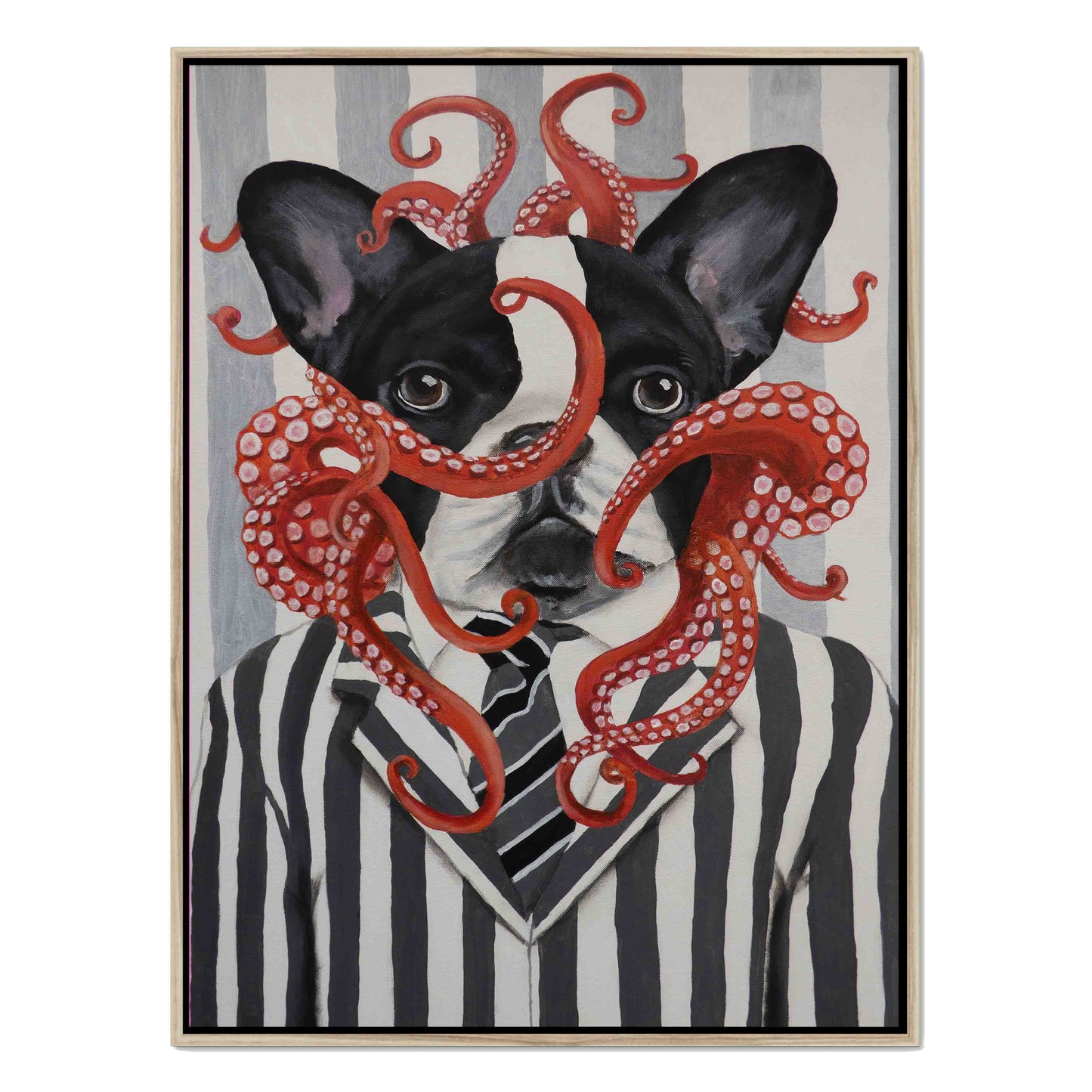 FRENCH BULLDOG WITH OCTOPUS | CANVAS