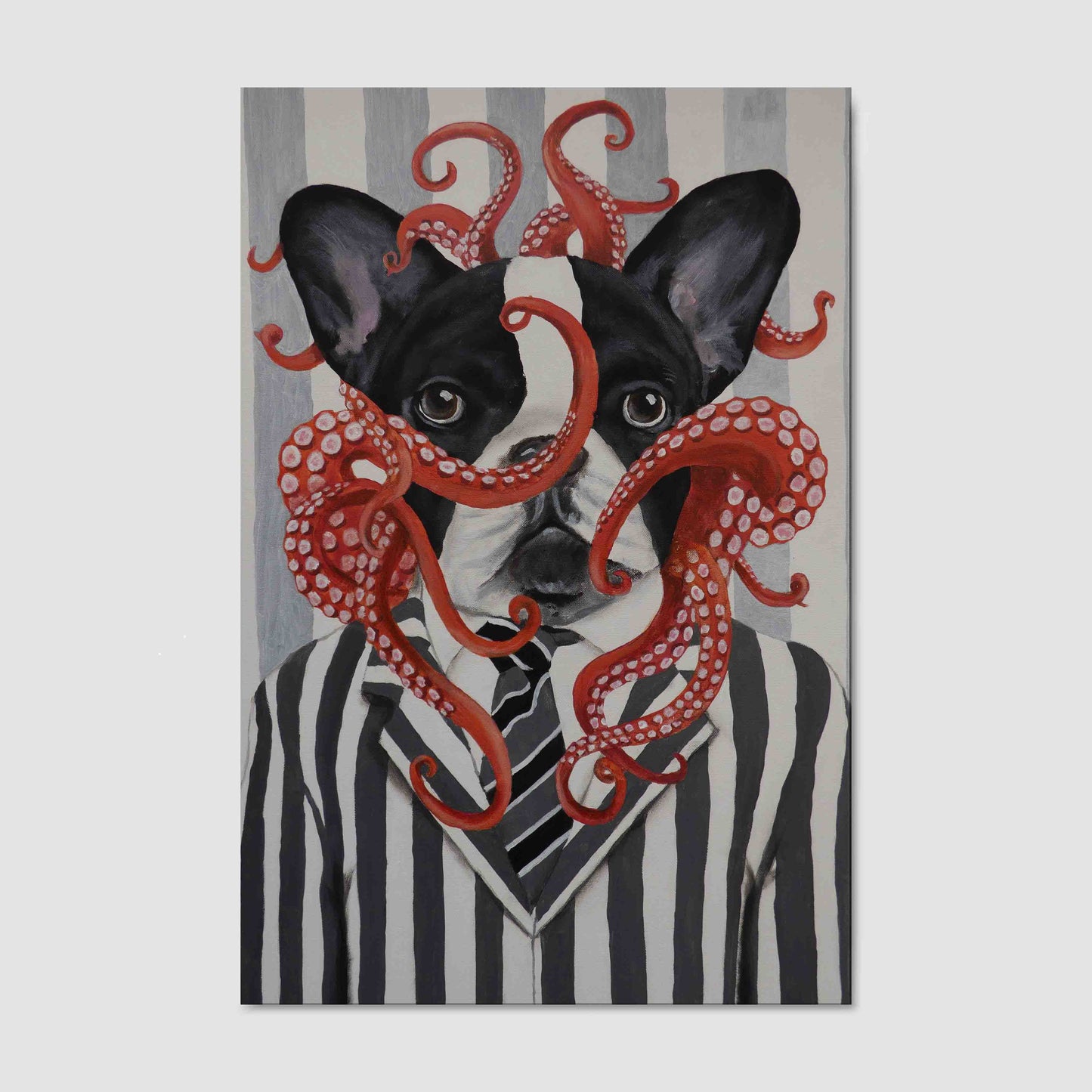 FRENCH BULLDOG WITH OCTOPUS | CANVAS