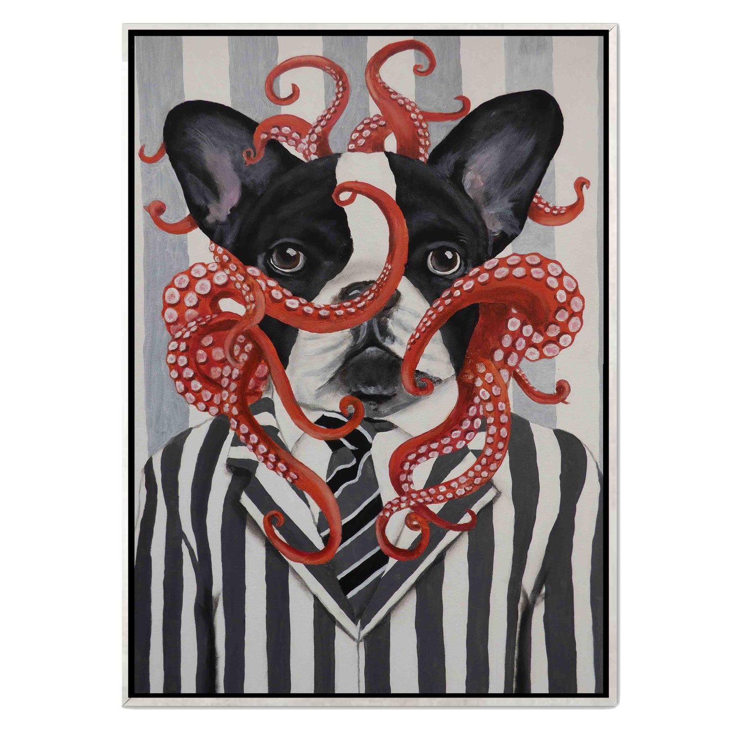 FRENCH BULLDOG WITH OCTOPUS | CANVAS