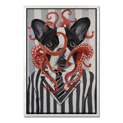 FRENCH BULLDOG WITH OCTOPUS | CANVAS