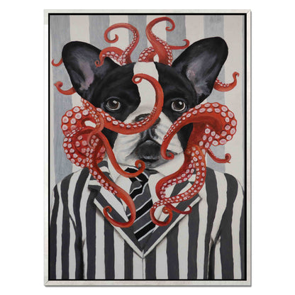 FRENCH BULLDOG WITH OCTOPUS | CANVAS