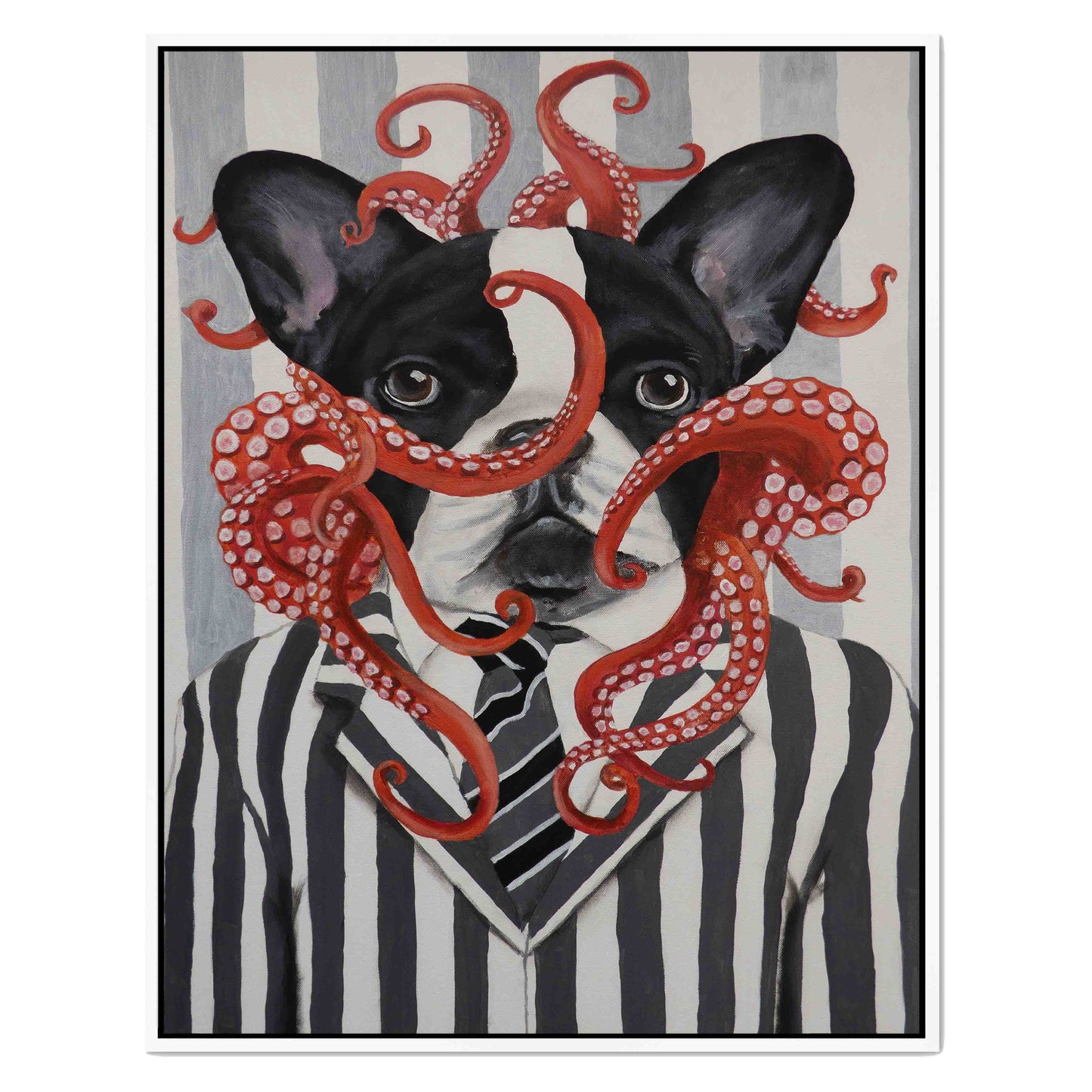 FRENCH BULLDOG WITH OCTOPUS | CANVAS