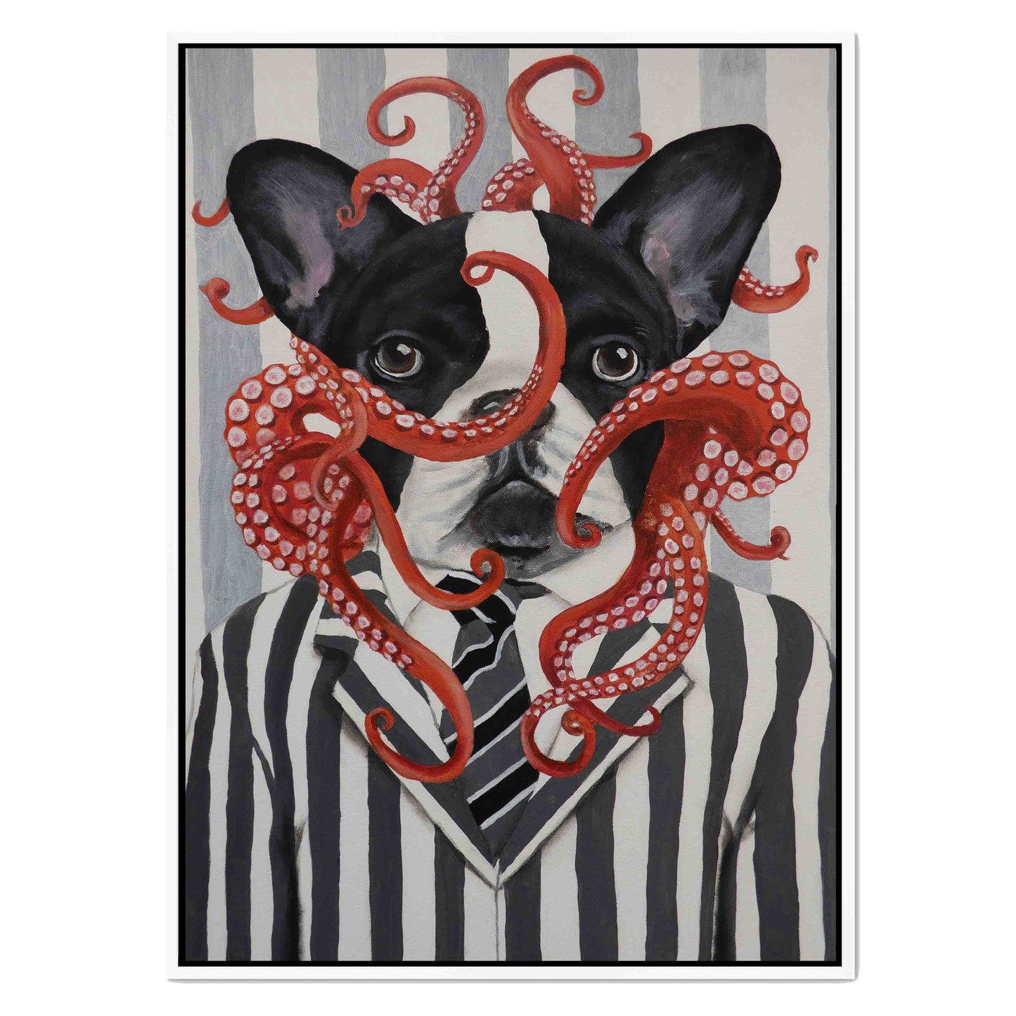 FRENCH BULLDOG WITH OCTOPUS | CANVAS