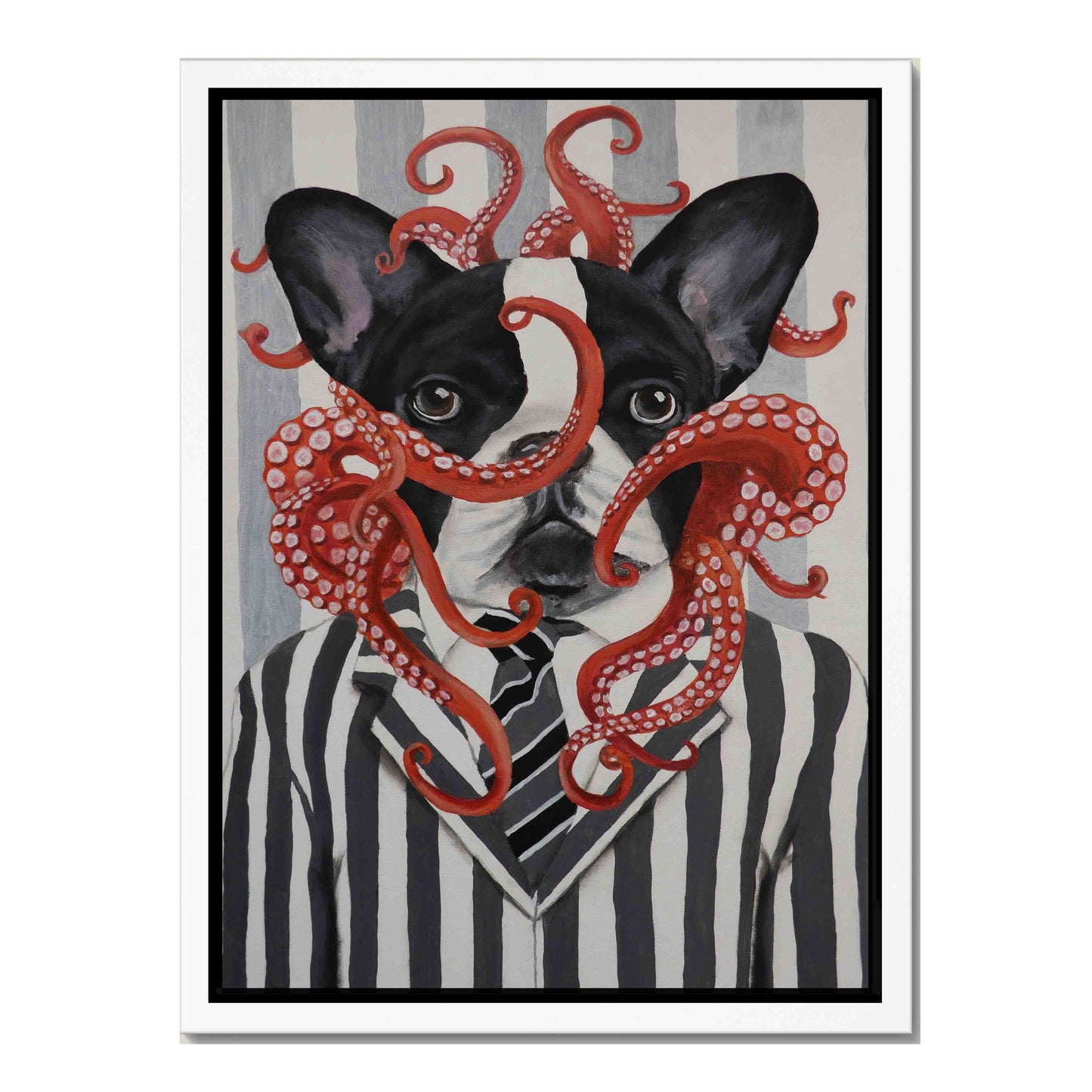 FRENCH BULLDOG WITH OCTOPUS | CANVAS