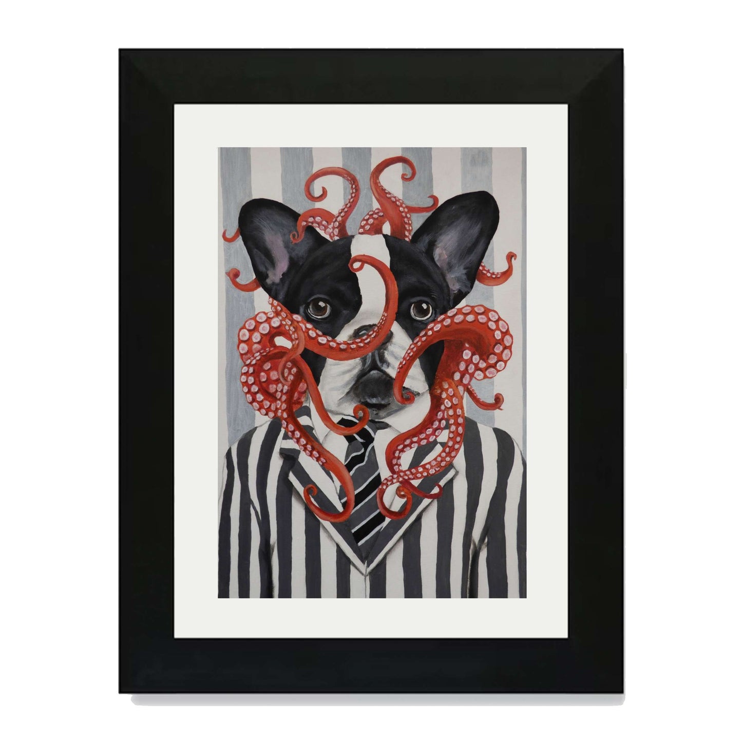 FRENCH BULLDOG WITH OCTOPUS | PRINT