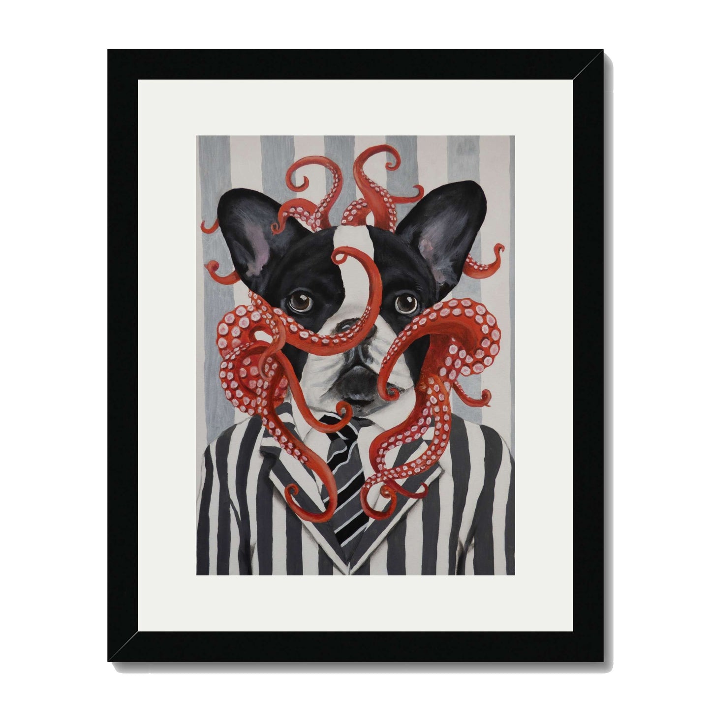 FRENCH BULLDOG WITH OCTOPUS | PRINT