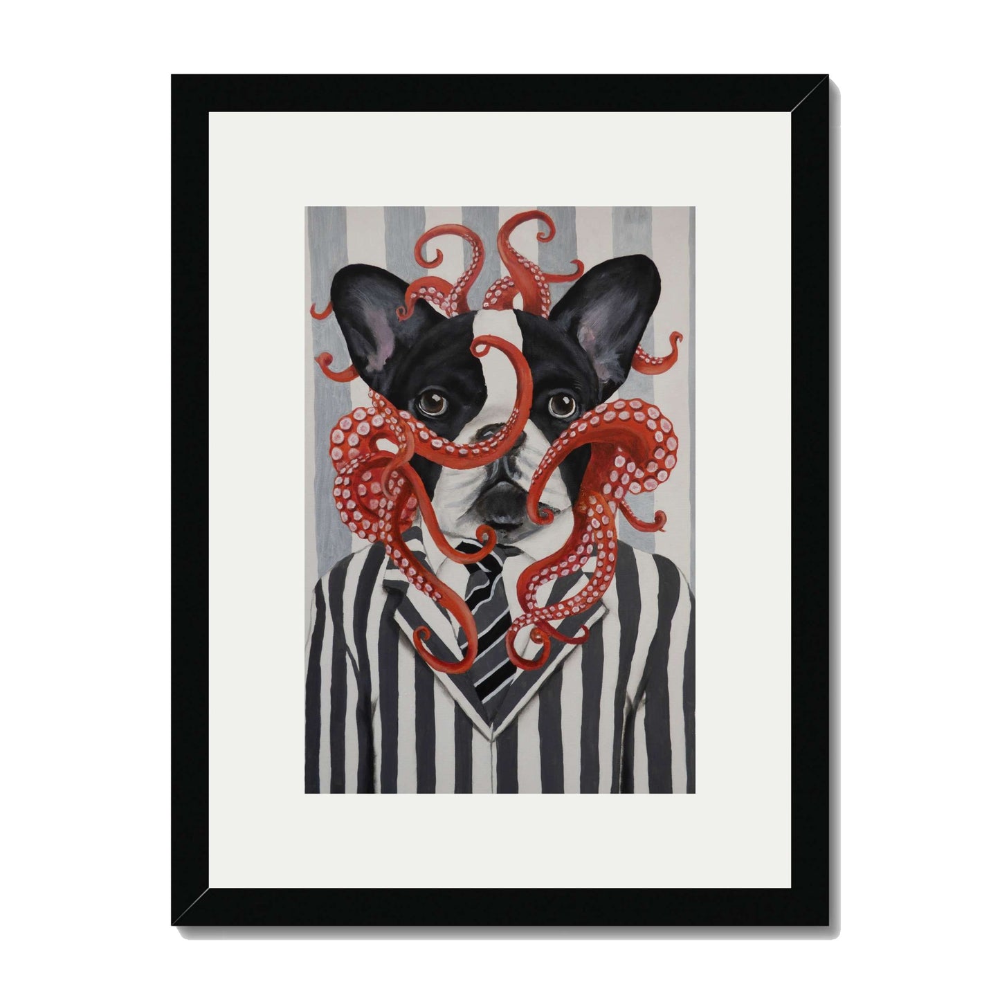FRENCH BULLDOG WITH OCTOPUS | PRINT