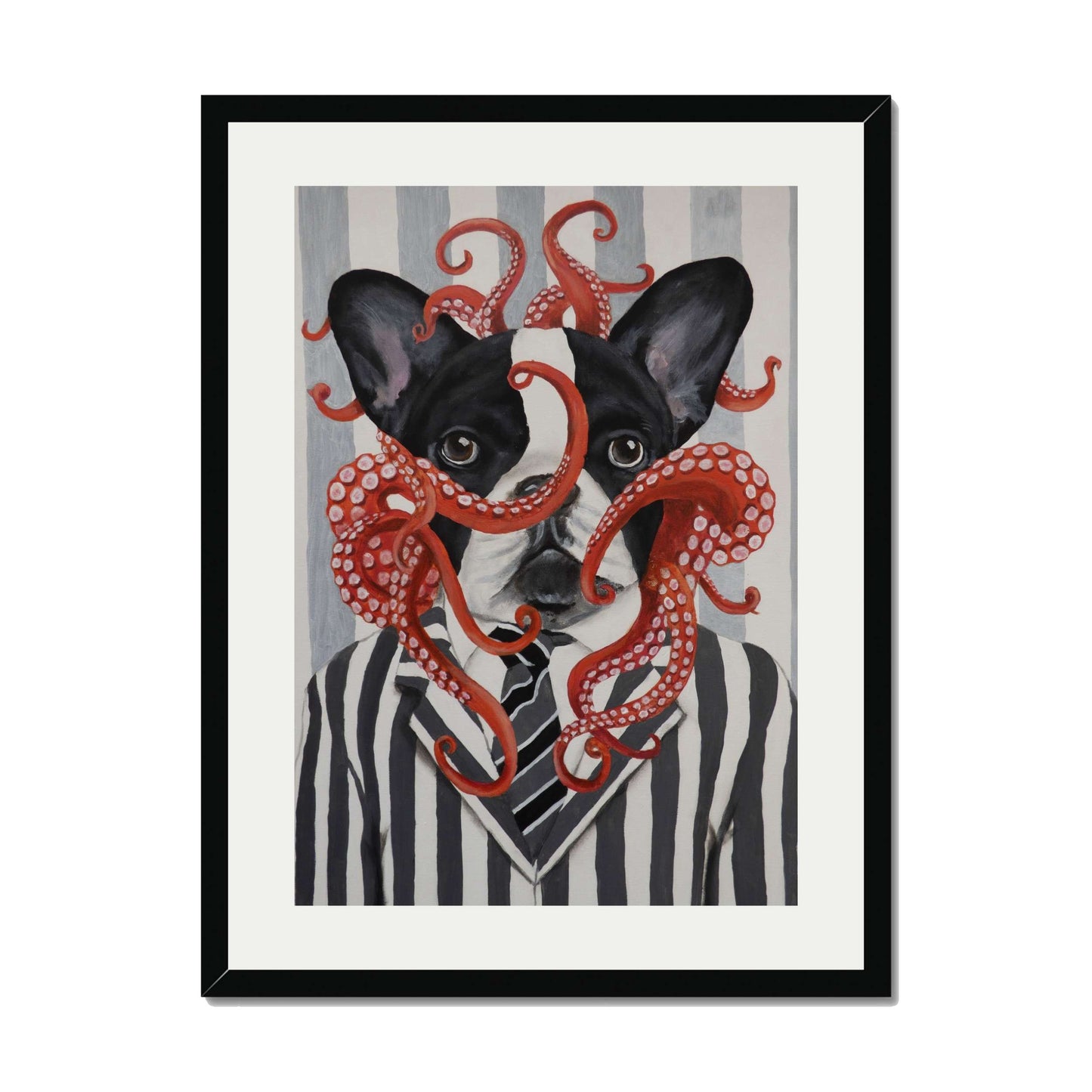 FRENCH BULLDOG WITH OCTOPUS | PRINT