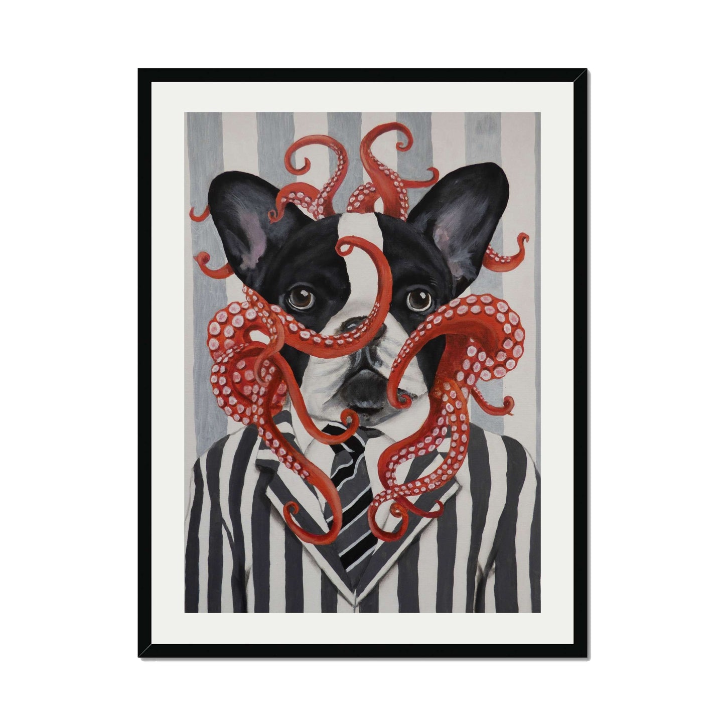 FRENCH BULLDOG WITH OCTOPUS | PRINT