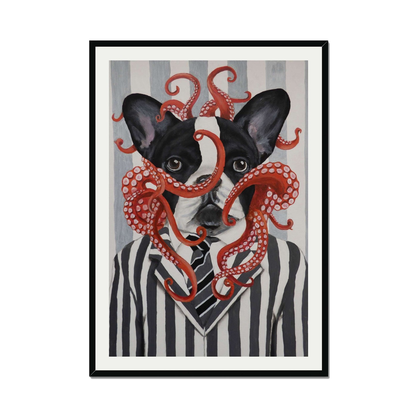 FRENCH BULLDOG WITH OCTOPUS | PRINT