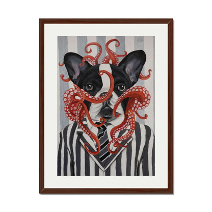 FRENCH BULLDOG WITH OCTOPUS | PRINT