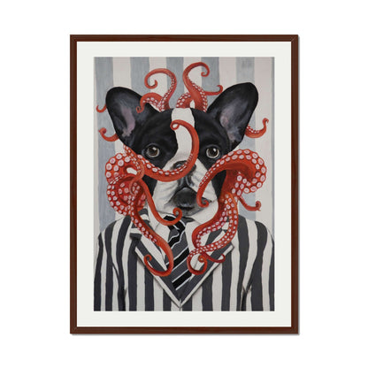 FRENCH BULLDOG WITH OCTOPUS | PRINT