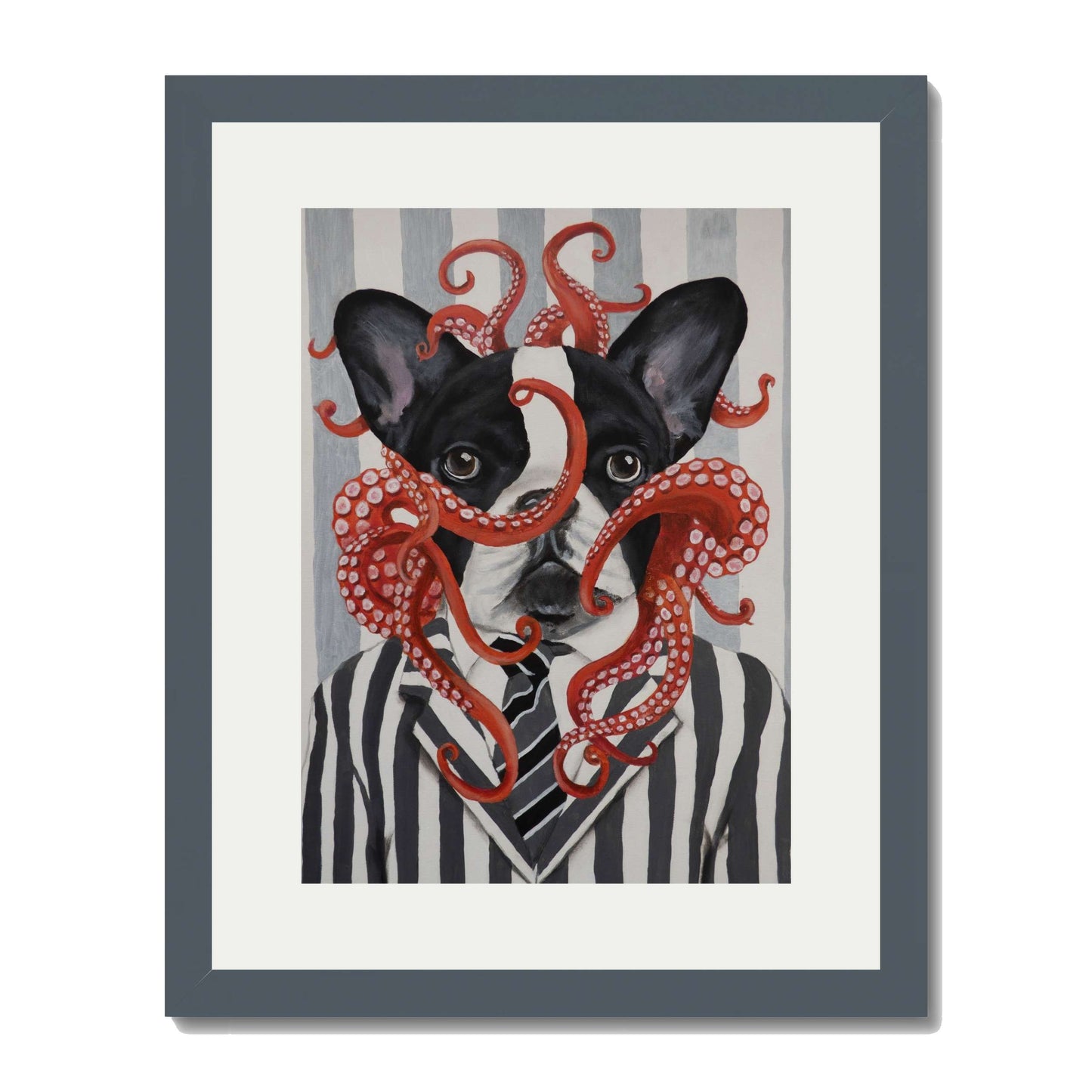 FRENCH BULLDOG WITH OCTOPUS | PRINT