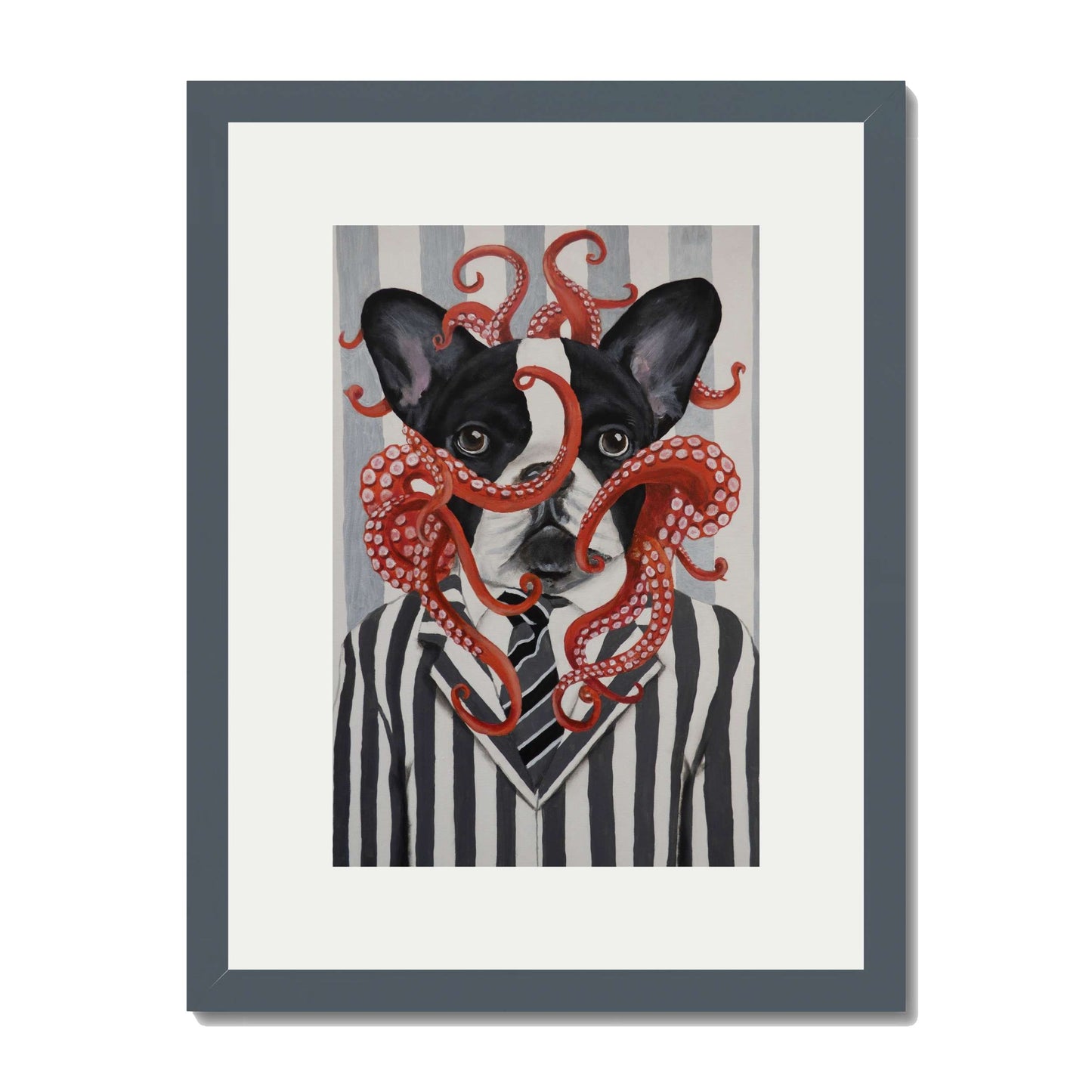 FRENCH BULLDOG WITH OCTOPUS | PRINT