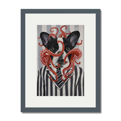 FRENCH BULLDOG WITH OCTOPUS | PRINT