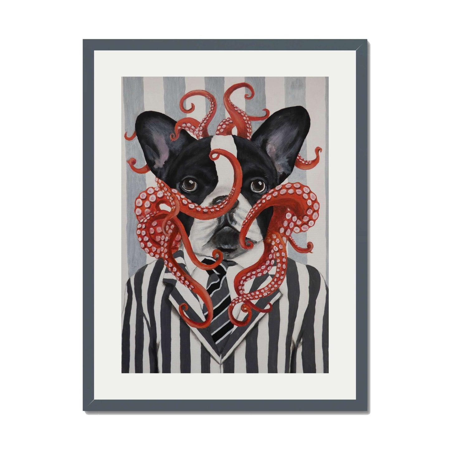 FRENCH BULLDOG WITH OCTOPUS | PRINT