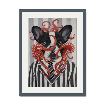 FRENCH BULLDOG WITH OCTOPUS | PRINT