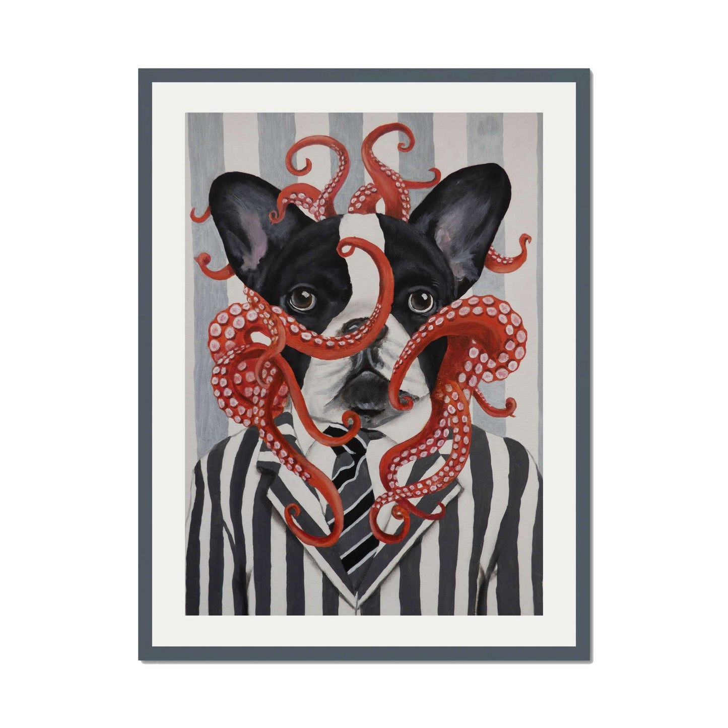 FRENCH BULLDOG WITH OCTOPUS | PRINT