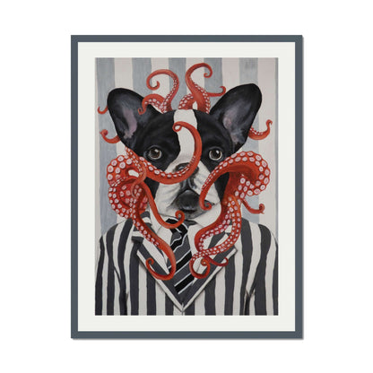 FRENCH BULLDOG WITH OCTOPUS | PRINT