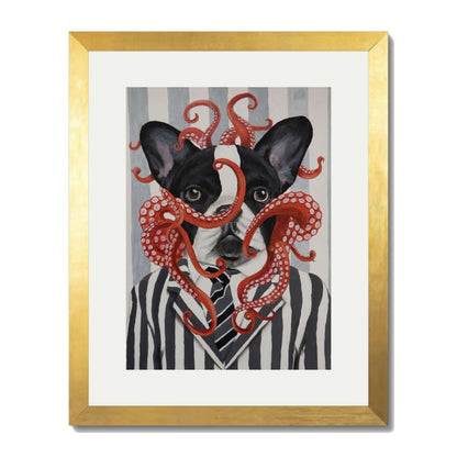 FRENCH BULLDOG WITH OCTOPUS | PRINT