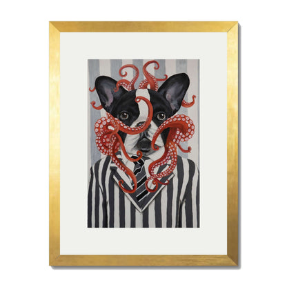 FRENCH BULLDOG WITH OCTOPUS | PRINT