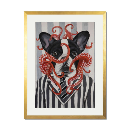 FRENCH BULLDOG WITH OCTOPUS | PRINT